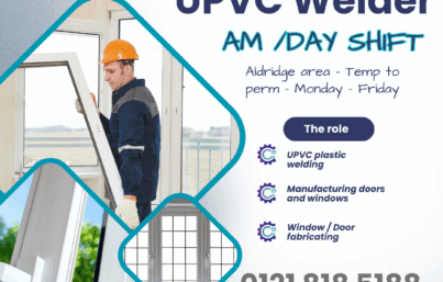 UPVC Welder – Window / Door manufacturing – Aldridge – £12.62ph